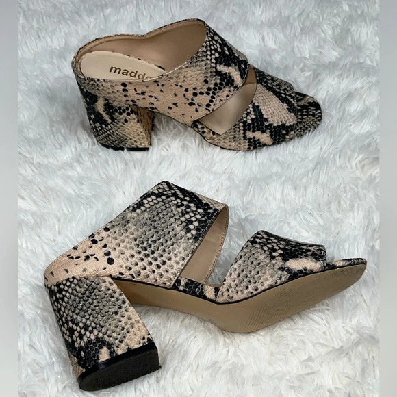 Madden Girl | Snake Print Chunky Heels - Picture 6 of 14